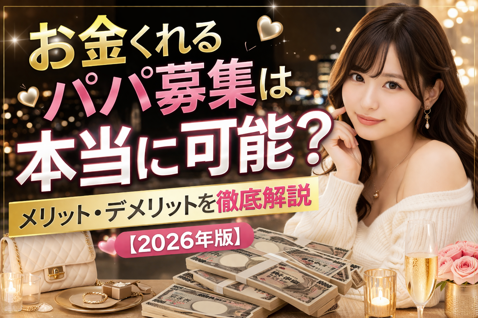 お金くれるパパ募集は本当に可能?メリットとデメリットを紹介【2026年版】